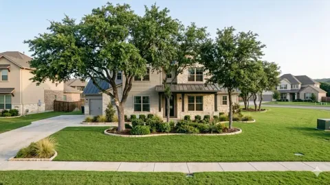A residential lawn in Teravista, Georgetown TX